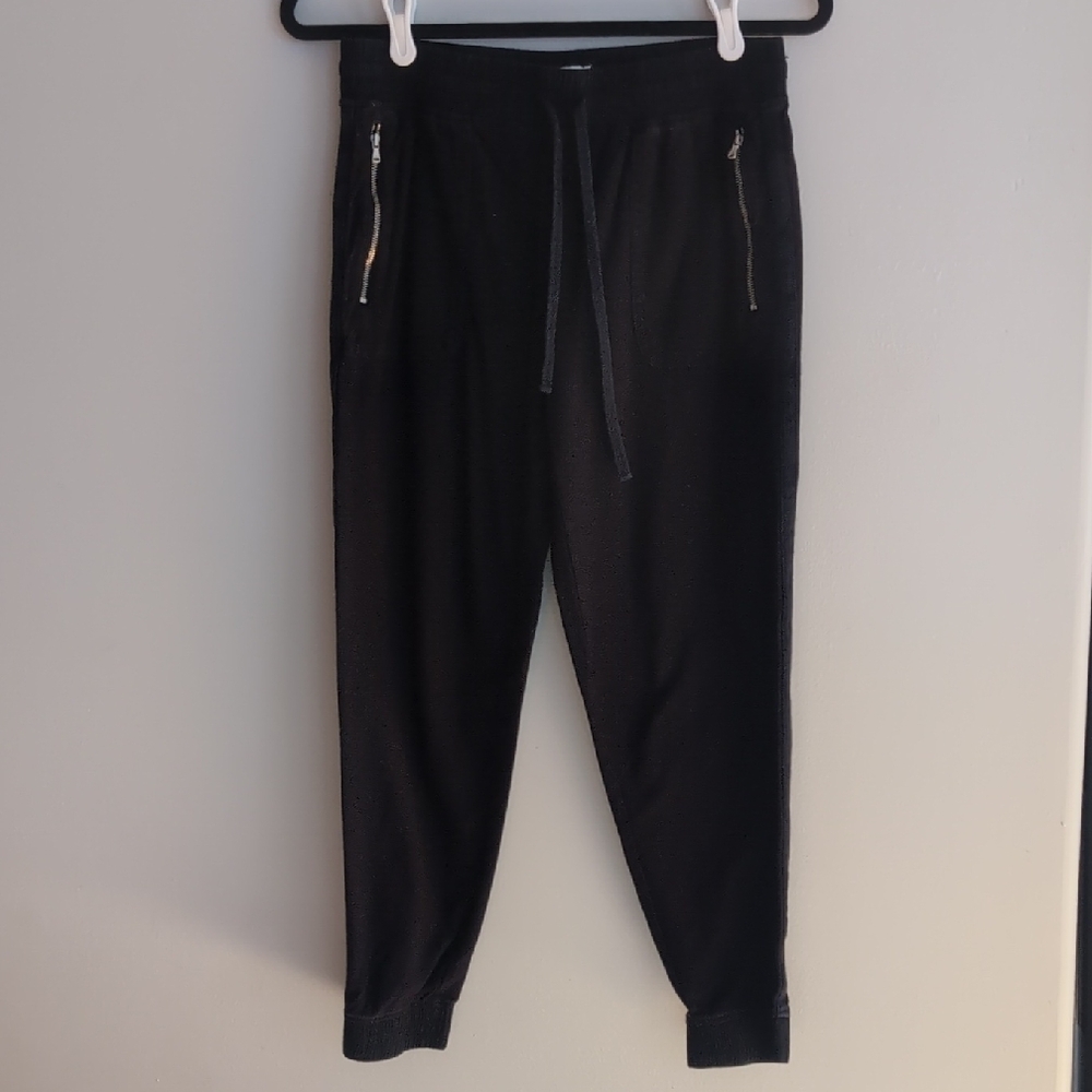 Women's Lou & Grey Black Joggers with Zippers Small